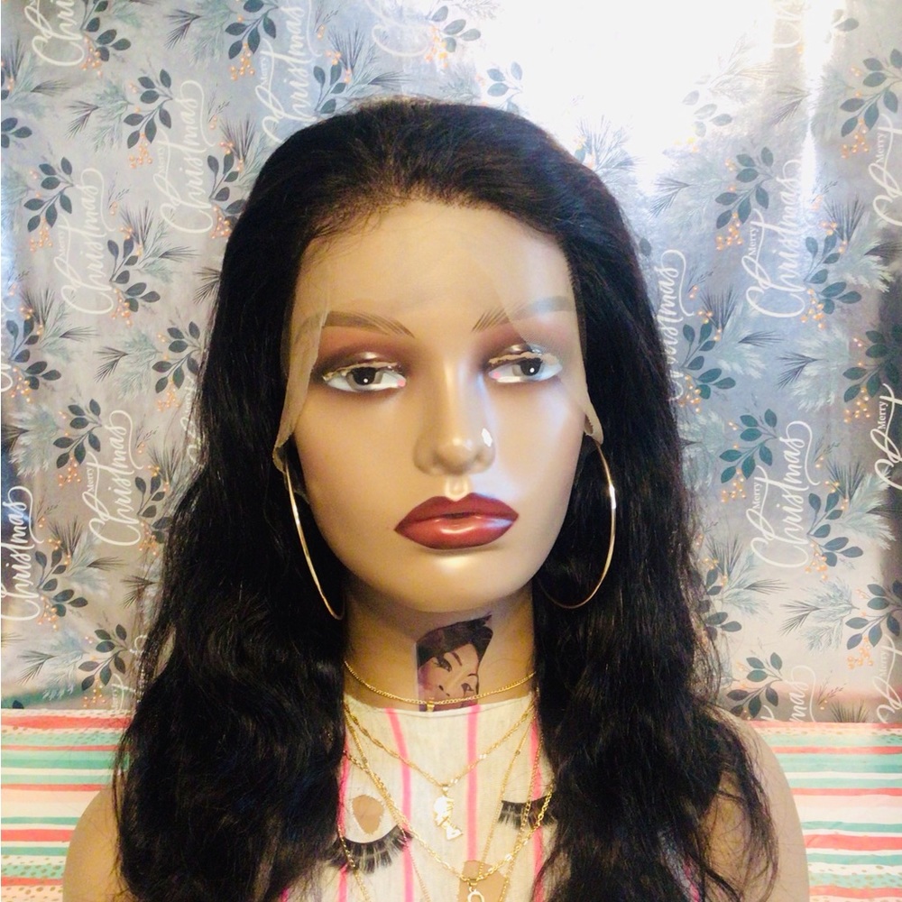 🔥🔥13x4 Curly Human Wig Natural Color Any OccasionWoman You Put It In Ponytail - Picture 2 of 7
